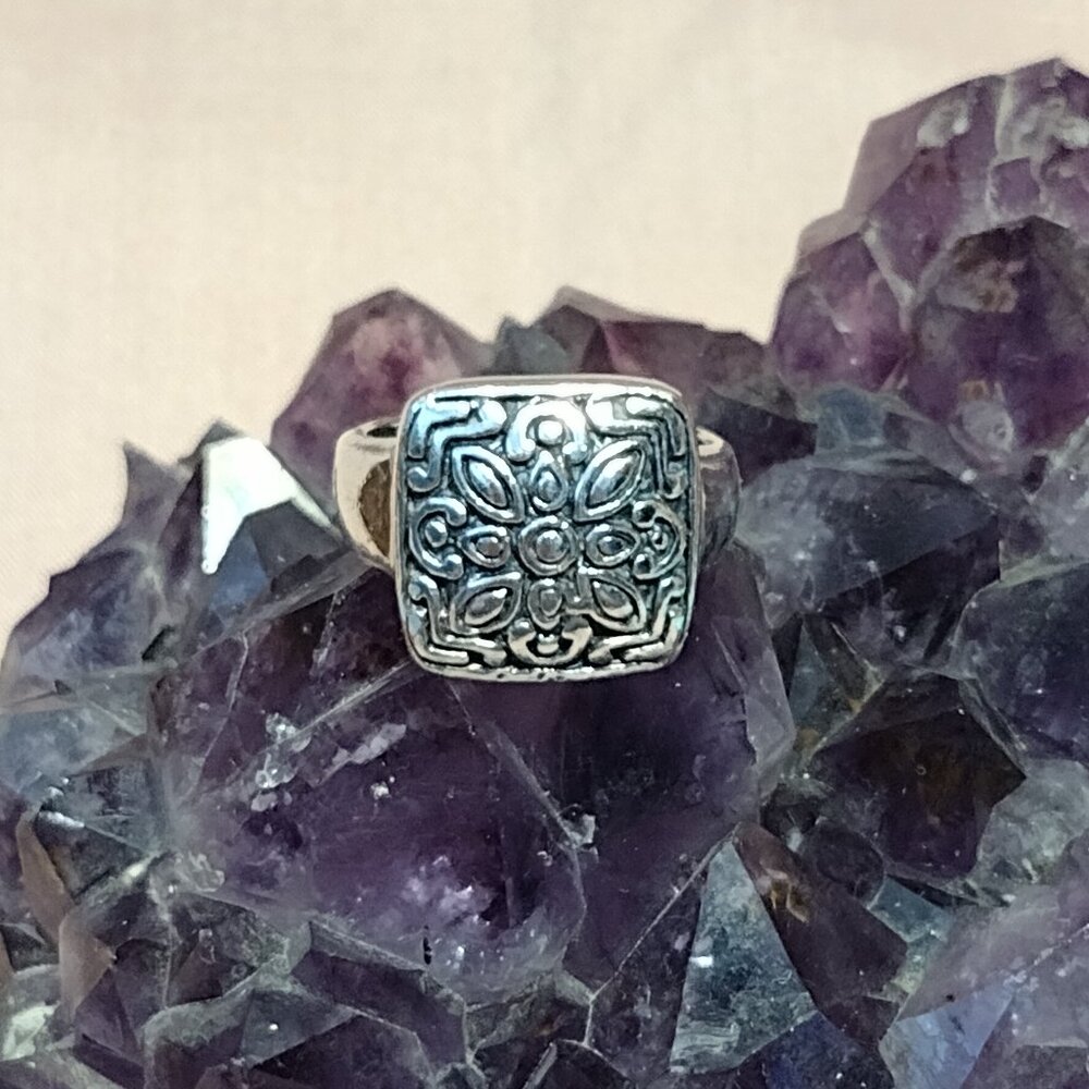 Sterling Silver Square Ring
